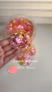 70pcs 6D White Peach 6 in 1 Laundry Pods Fruity Peach Laundry bead Detergent Capsule Anti-bacterial