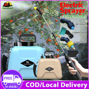[Local Delivery] 5L Electric Sprayer Garden Automatic Atomization Electric Spray Gun Shoulder USB Rechargeable Garden Plant Watering Automatic Sprayer Gun Garden Irrigation 360 Rotating Sprinkler Car Cleaning Disinfection Sterilization Sprayer