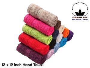 12 x 12 Hand Towel 100% Cotton EasywashCleanBreathable
