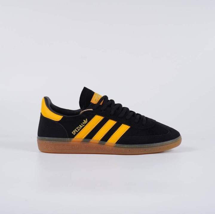 sepatu Adidas Handball Spezial Core Black Yellow Gold Sepatu