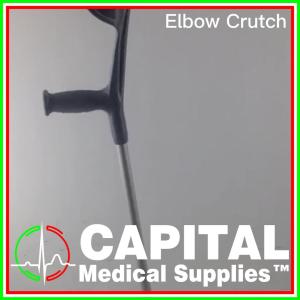 Adjustable Aluminum Elbow Crutch Stick Walking Stick Single (Primaplus)(WINGUARD)