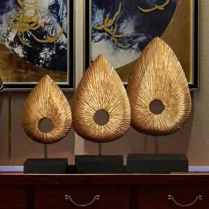 ของตกแต่งรีสอร์ท ขายยกชุด 8 นิ้ว 10 นิ้ว 12 นิ้ว หยดน้ําปิดทองบนฐาน ไม้แกะสลักตกแต่งห้อง ไม้แกะสลักเสริมสิริมงคล ของตกแต่งวัด