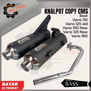 Knalpot copy CMS suara bas adem Vario 125/vario150/Vario 110/beat/Scoopy/Genio/mio