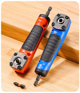 1PC Multifunctional Electric Corner ScrewdriverHigh Torque 90 ° Right Angle ScrewdriverManual ToolBlue and Orange