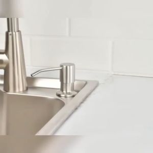 KATEITOU Premium Stainless Steel Dish Soap Dispenser with Long Hose and Easy Installation 1.1M for Kitchen Sink