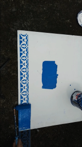 Mal cetakan atau stancil list ornamen rante tipe C