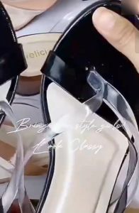 LADANG ONLINE - SANDAL HEELS SANDAL WEDGES WANITA TALI KOMBINASI JELLY HAK TAHU JIHAN