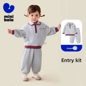 MINI BALA | Boys Girls Long Sleeve Set Autumn Sporty Preppy Style