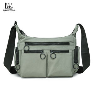 LouisWill Shoulder Bag Casual Lightweight Bag Waterproof Bag Travel Bag Multiple Pocket Bag Scratch-Resistant And Wear-Resistant Bag Mens Fashionable Crossbody Bag