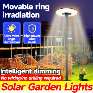 🔥Ship in 12 Hour+2025 New🔥 Upgrade 12000W 3M Three-Color Solar Outdoor Garden Sensor Light Waterproof Street Sensor Light Floor Removable Panel 三色庭院灯