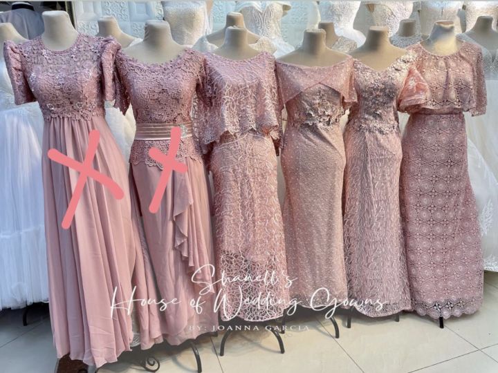 BLUSH PINK MOTHER GOWN DRESS NINANG GOWN BEST SELLER DESIGN AND COLOR Lazada PH