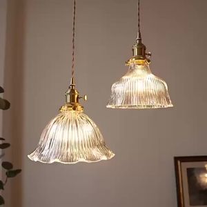 Japanese R Brass Glass Pendant Light For Dining Room Living Room Study Hallway Bedroom Bedside Bar Counter Foyer Ho Lighting