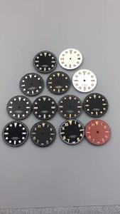 Mặt Đồng Hồ Cổ Điển 29mm Màu Cam Và Vàng Có Chỉ Số Dạ Quang Màu Xanh Lá Cây Dành Cho Bộ Máy Tự Động NH35A Phong Cách California