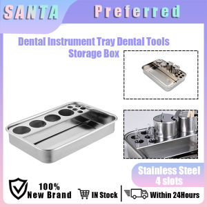 Medical Instrument Tray 4 Bottle Hole Storage Box Stainless Steel Dressing Sterilization Plate Holder