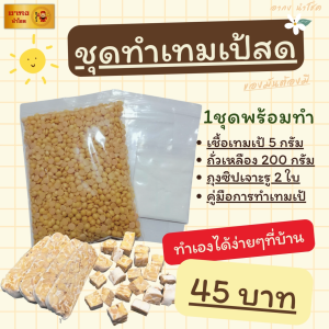 ชุดทำเทมเป้สด พร้อมคู่มือ (ทำเองได้ง่ายๆที่บ้าน) เชื้อเดินเติมเร็ว.. *เชื้อผลิตใหม่ทุกสัปดาห์(เก็บได้นาน 2ปี)