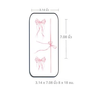สติกเกอร์รอยสักชั่วคราว INKARTLINK กันน้ำ พิมพ์สีลายโบว์ อุปกรณ์ปาร์ตี้รอยสักชั่วคราว สติกเกอร์ DIY สำหรับผู้ชายและผู้หญิง
