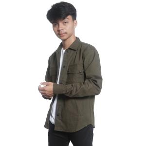 Jaket Semi Parka - Jaket Trucker Canvas Pria Wanita Brand Bapin Hijau Army Ukuran Jumbo M - 5XL