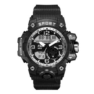 Của nam giới thể thao chống sốc đồng hồ kỹ thuật số-30m đèn nền LED chống thấm nước 3D mặt đồng hồ lịch đồng hồ báo thức & theo giờ kêu vang