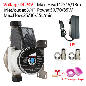 Pumping Water Booster DC24V High Flow : 25/30/35L/min High Head: 12/15/18 M. Household Use Fully Automatic Calorifier,3/4“