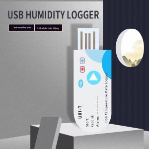 Bộ Ghi Dữ Liệu Nhiệt Độ USB Để Vận Chuyển Chuỗi Lạnh Với Cảnh Báo Ứng Dụng Đầu Ghi 14400 Điểm Bộ Ghi Dữ Liệu Dùng Một Lần 60 Ngày