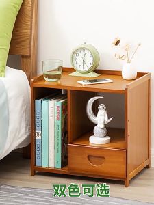 LACCOHUG Bamboo Bedside Table 3Drawers Nordic Meja Samping Tempat Tidur Bedroom Bedside Cabinet 床头柜