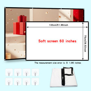 60 inch 72 inch 84 inch 100 inch 120 inch 150 inch soft screen.Multiple sizes to choose from.