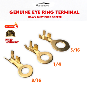 [10 PCS] EYE RING TERMINAL SPADE TERMINAL THICK PURE COPPER 1/4 3/16 5/16 HEAVY DUTY