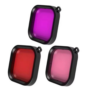 PULUZ PU527 Dive Filter for GoPro Hero13/12/11/10/9 Black Red/Purple/Pink Underwater Color Correction Anti-Scratch