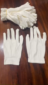 Găng Tay Trắng Học Sinh Cotton – Găng Tay Lễ Nghi Chào Cờ – Găng Tay Biểu Diễn – Vải Mềm Thoáng Co Giãn