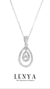 LENYA จี้ CZ DiamondLike เสริมลุคใส่ได้ทุกวัน ขนาด 2 มิล ตัวเรือนเงินแท้925 ชุบทองคำขาว