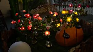 SXH  New  Solar Azalea Flower Light Simulation Light Lawn Light Garden Outdoor Wedding Event Atmosphere