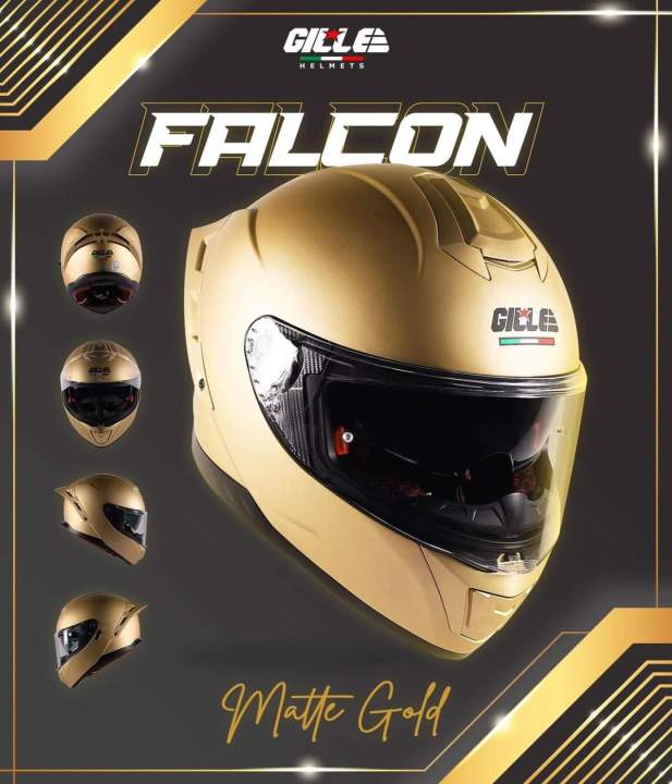 GILLE FALCON Matte Gold edition fullface Helmet Lazada PH