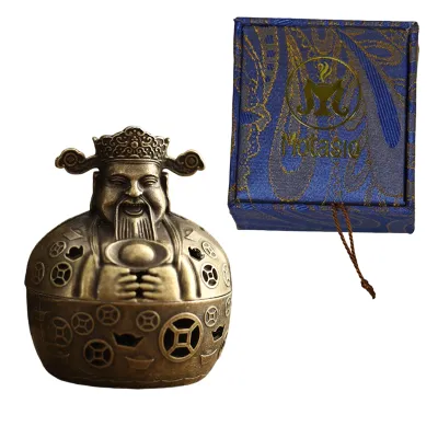 1PCS Vintage Metal Incense Burner Ornament Mini Incense Burner Treasure Pots Sandalwood Incense Burner Home Decoration Ornaments