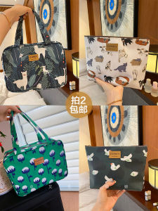 Large Capacity Waterproof Makeup Bag Travel Toiletry Bag Handheld Mommy Bag Cosmetic Storage Organizer Square Shape for Everyone