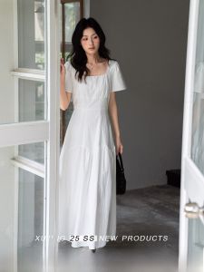 Đầm Midi Tencel Trắng Mới Hè Dáng Suông