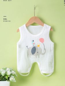 Baby Bellyband Summer Thin Pure Cotton Gauze Breathable Newborn Baby Prevent from Kick off the Quilt When Sleeping Bellyband Vest Pockets