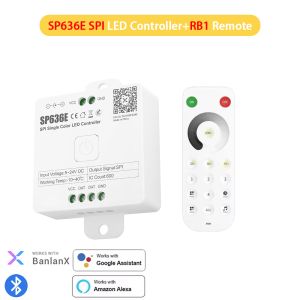 DC5V 12V 24V SP531E SP536E SP631E SP636E BT Wifi Single Color LED Controller for Single Color LED Light Strip 2.4G Remote Contro