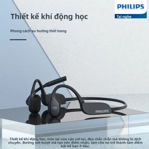 Tai Nghe Dẫn Truyền Xương Philips TAN5609 Tai Nghe Bluetooth Không Dây Có Chức Năng Giảm Tiếng Ồn Cuộc Gọi IP66 Chống Nước Cho Các Môn Thể Thao Ngoài Trời