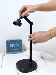 วางโทรศัพท์ Phone Holder หมุนได้ 360° ความสูงปรับได้ 280–395 มม.ตั้งโต๊ะแข็งแรงมั่นคง