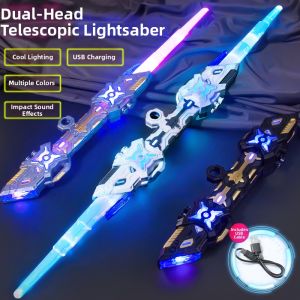 Double-ended Extendable Laser Sword 2-in-1 Flashsword