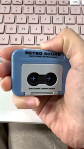 SK-C1326 Gantungan Kunci Rekaman Musik Box Mini Keychain Voice Tape Recorder Unik / Ganci Lucu