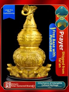 FENGSHUIGE | Feng Shui Copper Gourd Statue Large