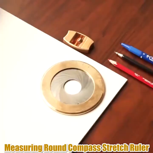 Adjustable Circle Drawing Ruler Stainless Steel Measurement Round Compass Stretch Ruler