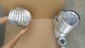 【Local delivery】Universal Flexible Aluminum Foil Duct Ventilation Kitchen Bathroom Office Factory range hood Exhaust pi-pe smoke Thickened Telescopic Vent Hose
