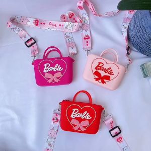Kids Barbie Tote Bag Crossbody Bag Childrens Portable Purse Makeup Bag Handbag Cute Bag Shoulder Bag for Girls