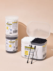 Bộ 2 Lọ Q-Tips Cotton Đôi Đầu Hình Xoắn Ốc Dùng Để Trang Điểm Làm Sạch Loại Bỏ Trang Điểm Dụng Cụ Vệ Sinh Cá Nhân Gia Đình