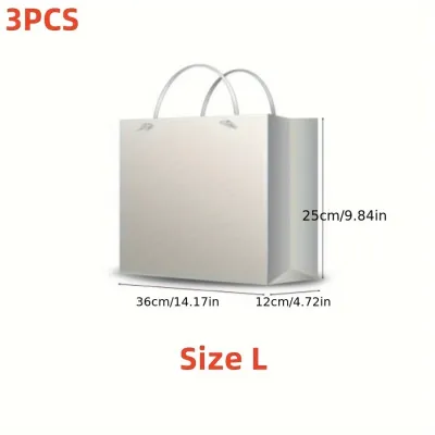 3pcs Gift Wrapping Bags Golden Blue Marble Pattern Paper Bags With Handles For Gifts