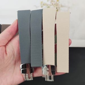 Luxury Fabric Weaving Nylon Patterns Watchband 20mm 21mm 22mm FKM Rubber Watch Strap Cutting Belt for Seiko for Tissot for Omega