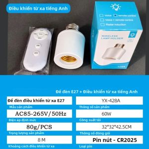E27 Công Tắc Hẹn Giờ Thông Minh 60W Điều Khiển Từ Xa Không Dây Đa Công Tắc Đèn Cho Ngôi Nhà Phòng Ngủ Phòng Bé 110V 220V Đui Đèn