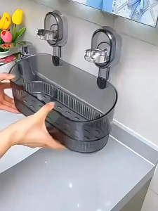Bathroom Suction Cup Type Suction Cup Rack Perforated Wall-Mounted Cosmetic Storage Box Toilet Storage Toilet